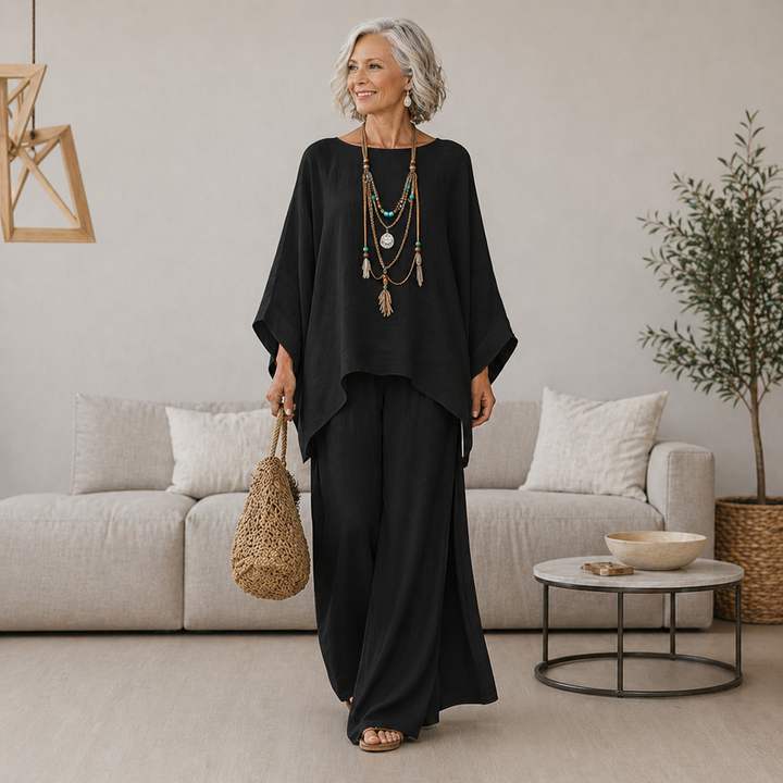 Celeste | Women's Flowing Wide-Leg Two-Piece Set