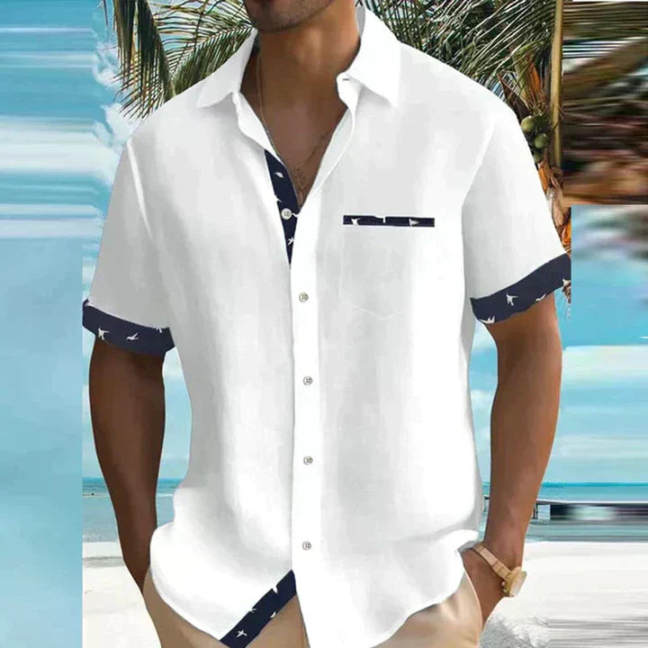 Charlotte | Women's Collared Short-Sleeve Button-Front Blouse