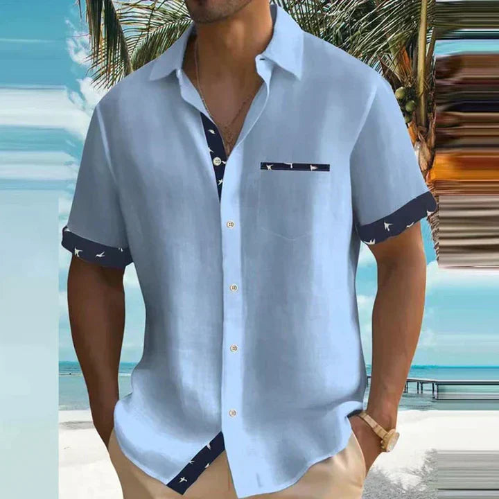 Charlotte | Women's Collared Short-Sleeve Button-Front Blouse