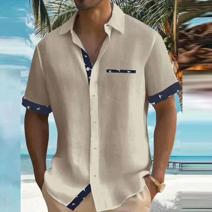 Charlotte | Women's Collared Short-Sleeve Button-Front Blouse