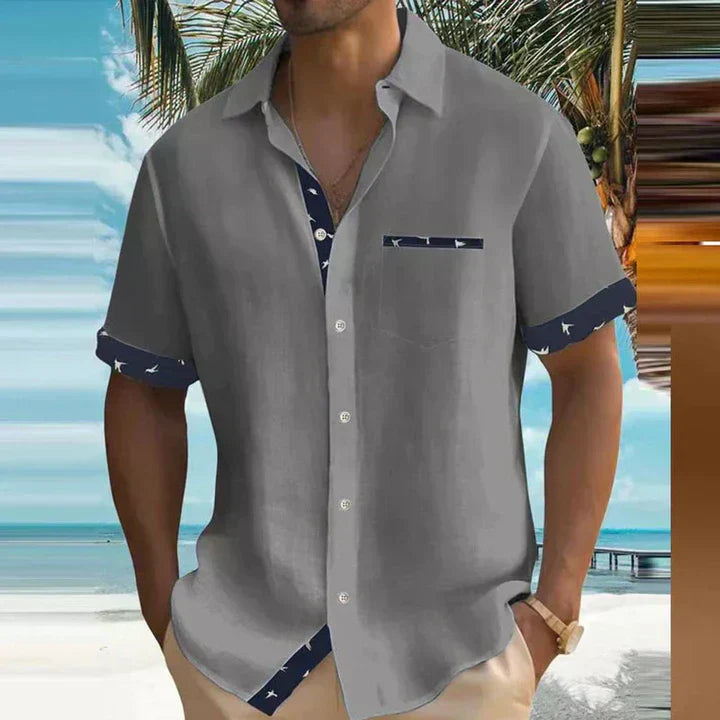 Charlotte | Women's Collared Short-Sleeve Button-Front Blouse