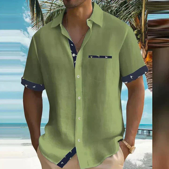 Charlotte | Women's Collared Short-Sleeve Button-Front Blouse