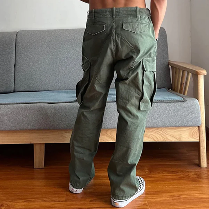Chino | Men's Loose Fit Washed Cargo Utility Pants