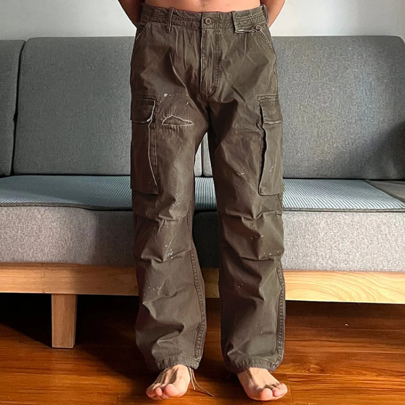 Chino | Men's Loose Fit Washed Cargo Utility Pants