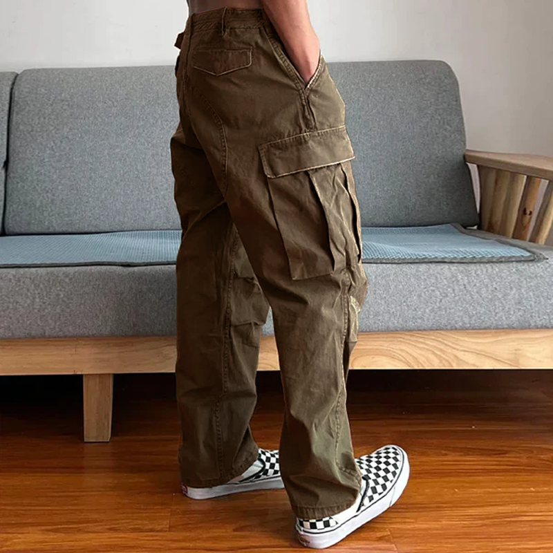 Chino | Men's Loose Fit Washed Cargo Utility Pants