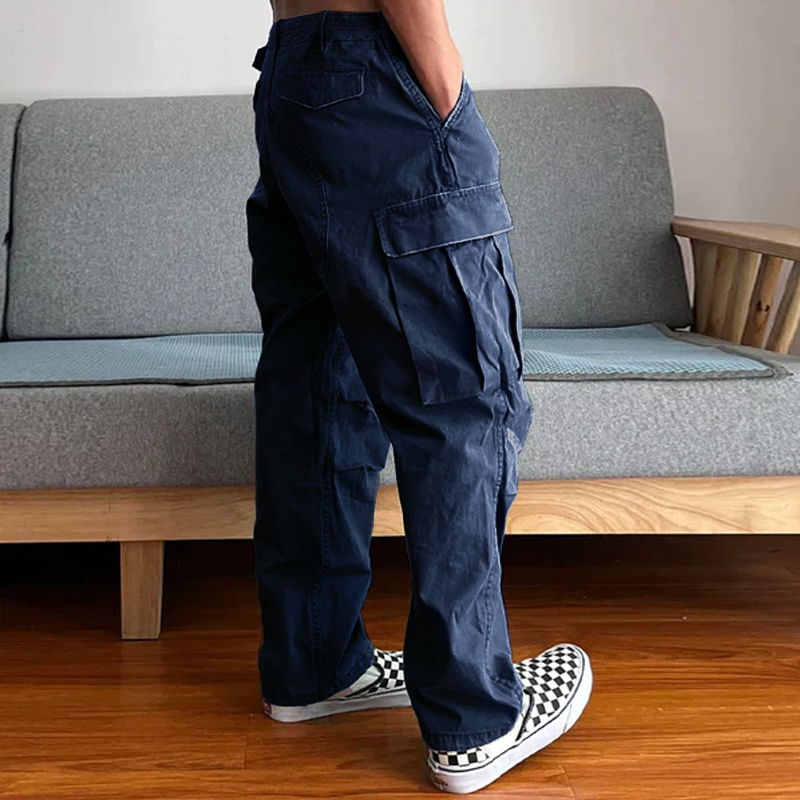 Chino | Men's Loose Fit Washed Cargo Utility Pants