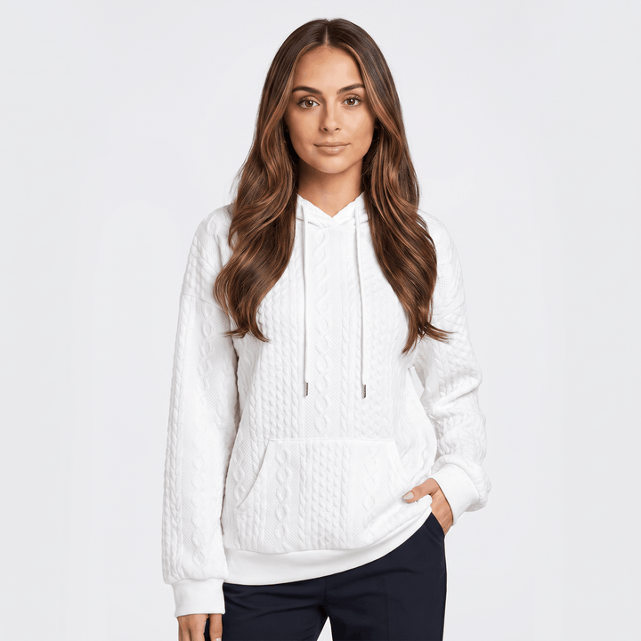 Chloe | Women's Cable Knit Pullover Hoodie