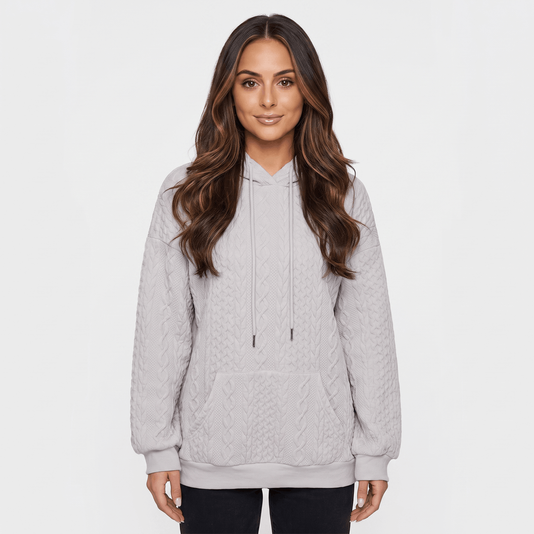 Chloe | Women's Cable Knit Pullover Hoodie
