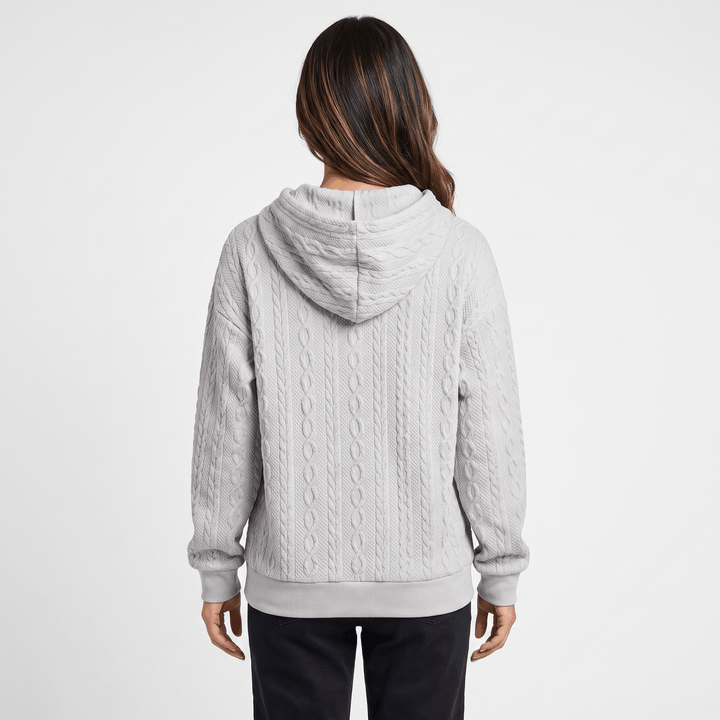 Chloe | Women's Cable Knit Pullover Hoodie