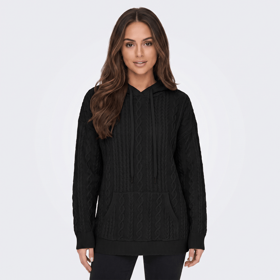 Chloe | Women's Cable Knit Pullover Hoodie