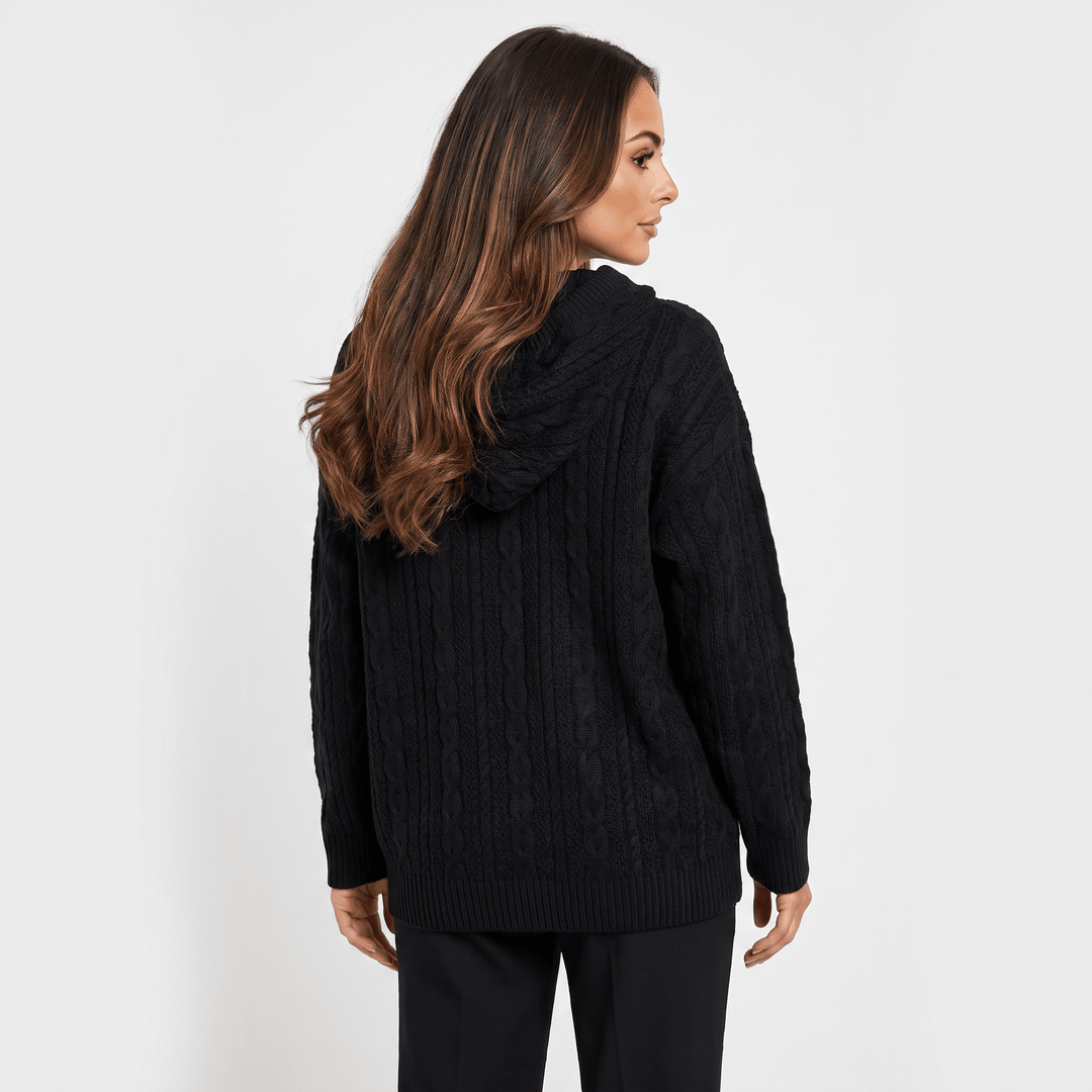 Chloe | Women's Cable Knit Pullover Hoodie