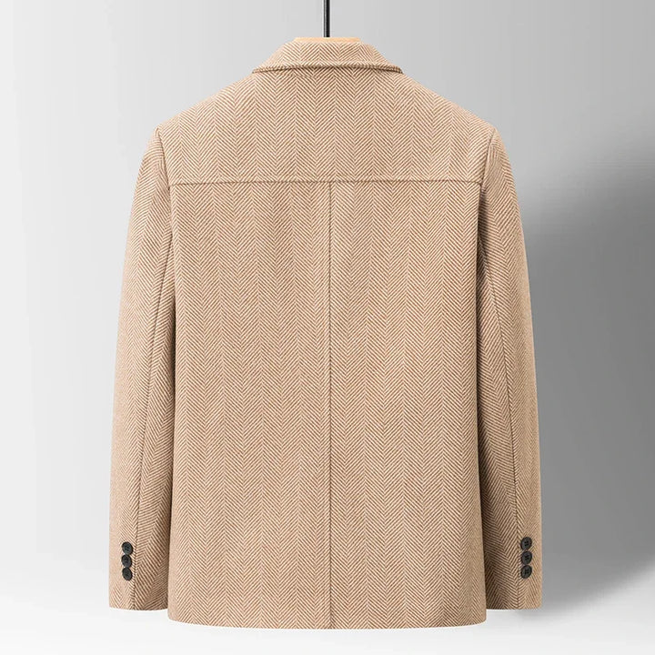 Chretien | Men's Herringbone Button Front Coat