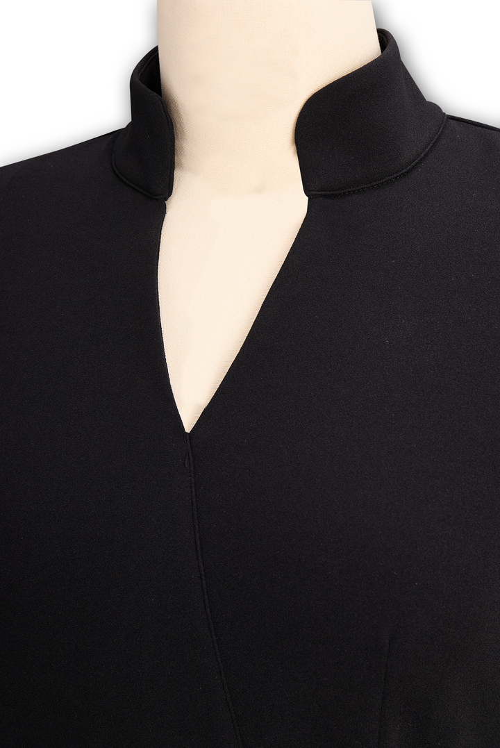 Claribel | Women's Mock Wrap Belted Pencil Midi Dress