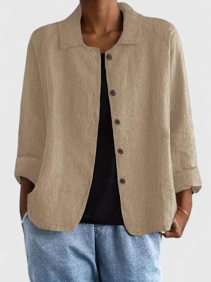 Claudine | Women's Classic Cotton Light Layering Top