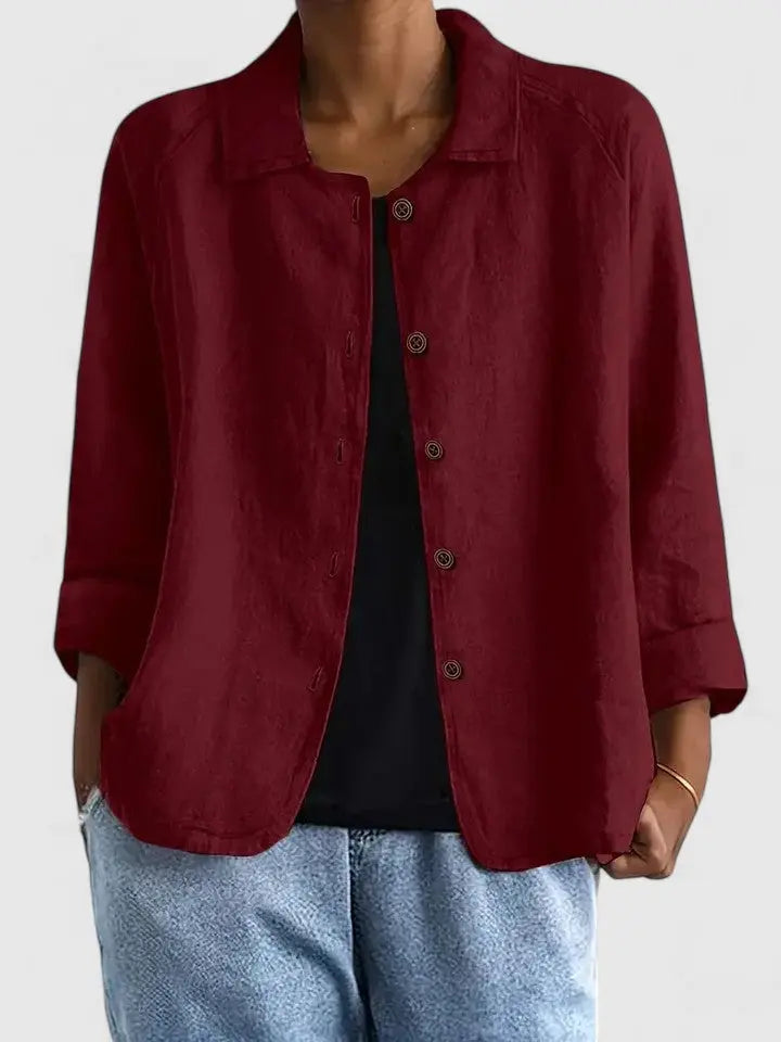 Claudine | Women's Classic Cotton Light Layering Top