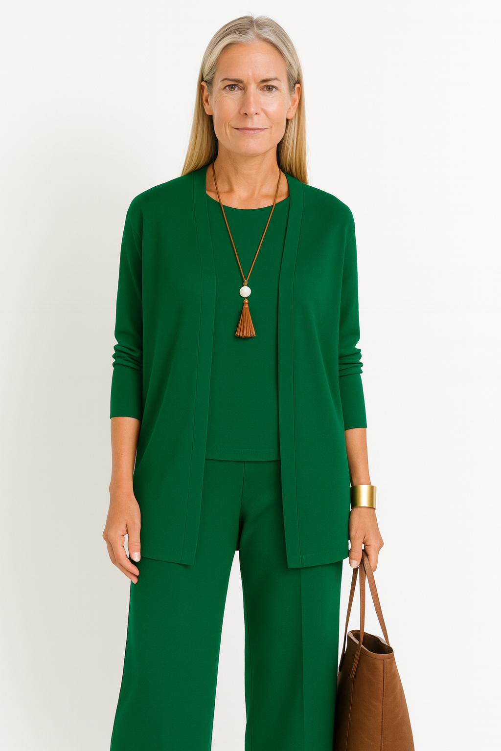 Clementine | Women's Clean-Line Draping Elegant Three-Piece Set