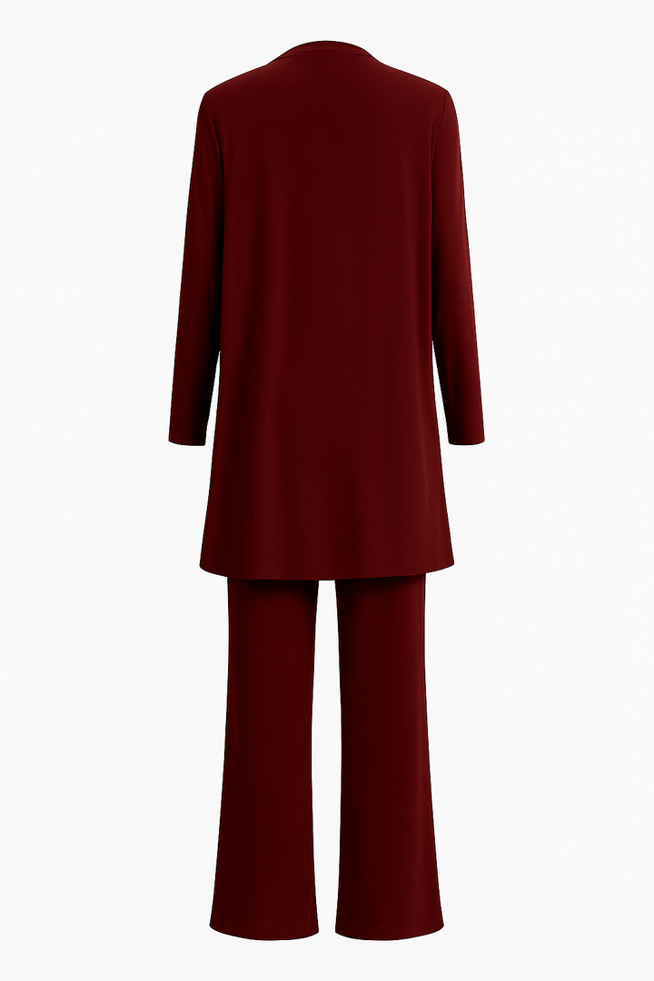 Clementine | Women's Clean-Line Draping Elegant Three-Piece Set