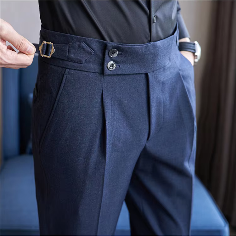 Clifford | Men's Double-Pleat High-Waist Tapered Trousers