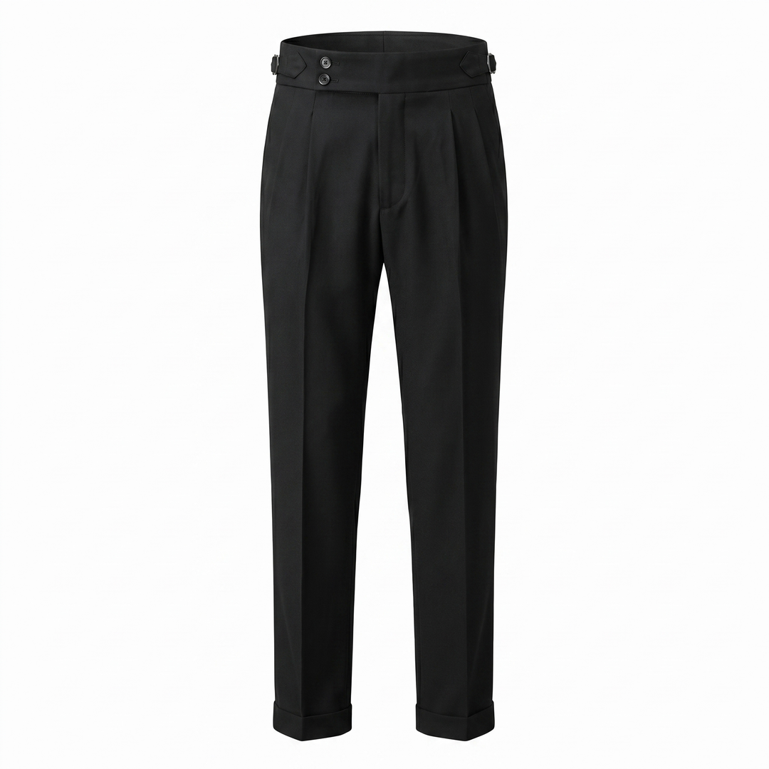 Clifford | Men's Double-Pleat High-Waist Tapered Trousers