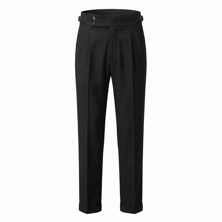 Clifford | Men's Double-Pleat High-Waist Tapered Trousers