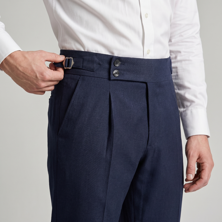 Clifford | Men's Double-Pleat High-Waist Tapered Trousers