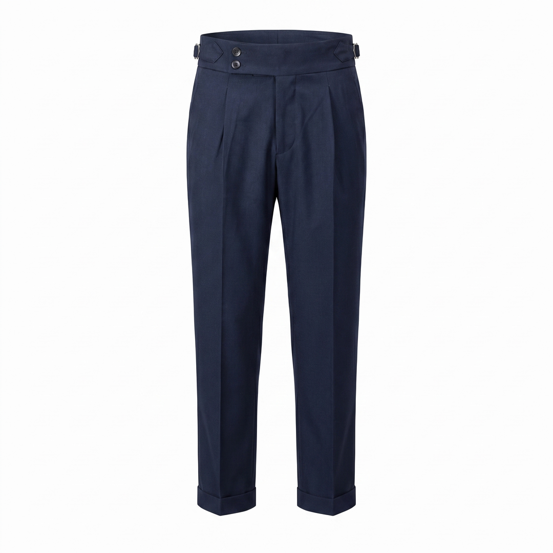Clifford | Men's Double-Pleat High-Waist Tapered Trousers