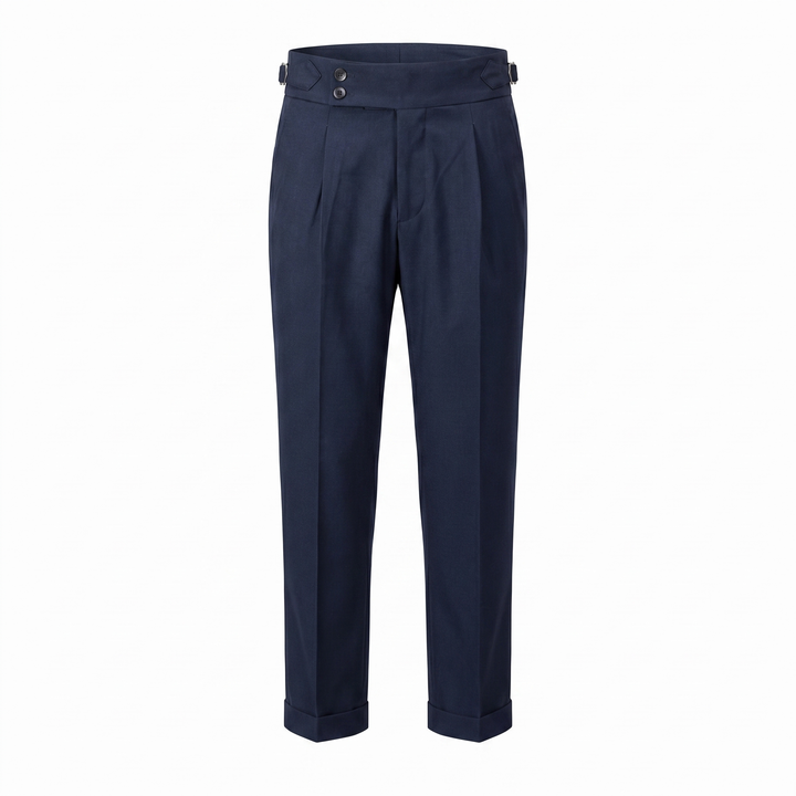 Clifford | Men's Double-Pleat High-Waist Tapered Trousers
