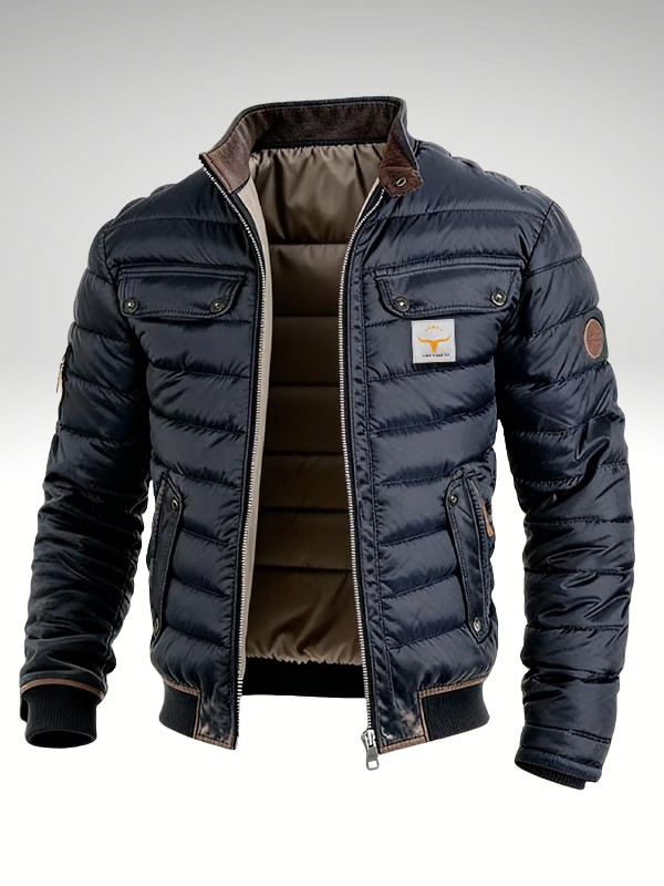 Clovis | Men's Quilted Puffer Bomber Jacket