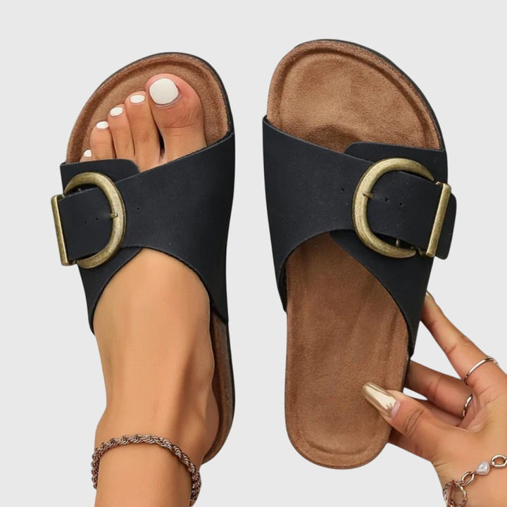 Cordelia | Women's Soft-Upper Metal Buckle Comfort Sandals