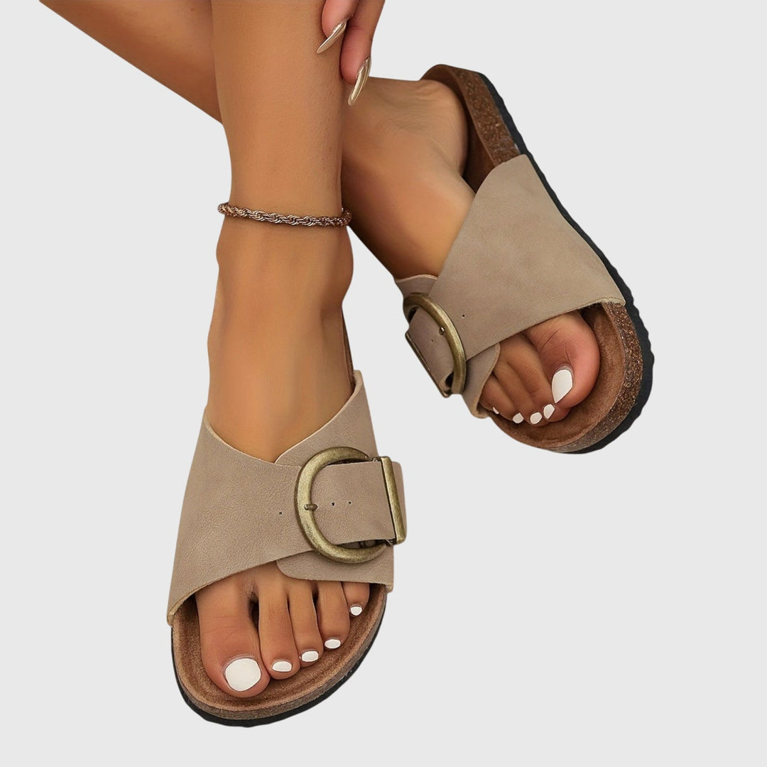 Cordelia | Women's Soft-Upper Metal Buckle Comfort Sandals