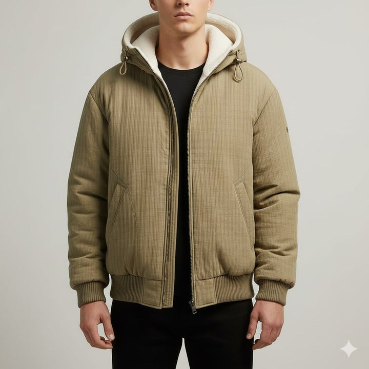 Cormac | Men's Quilted Borg-Lined Hoodie
