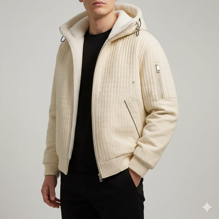 Cormac | Men's Quilted Borg-Lined Hoodie