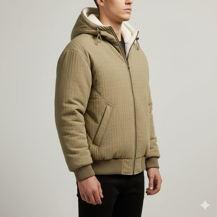 Cormac | Men's Quilted Borg-Lined Hoodie