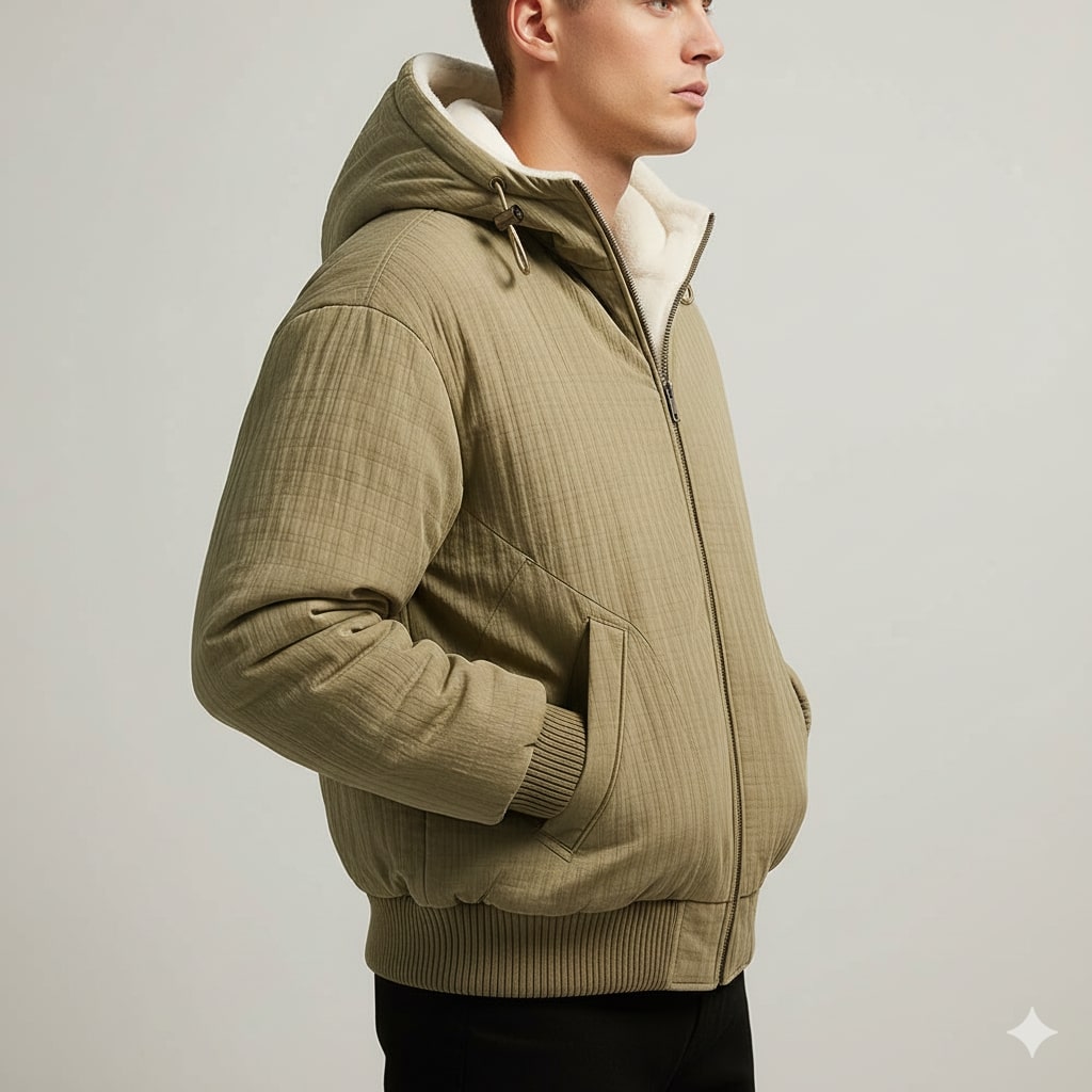 Cormac | Men's Quilted Borg-Lined Hoodie