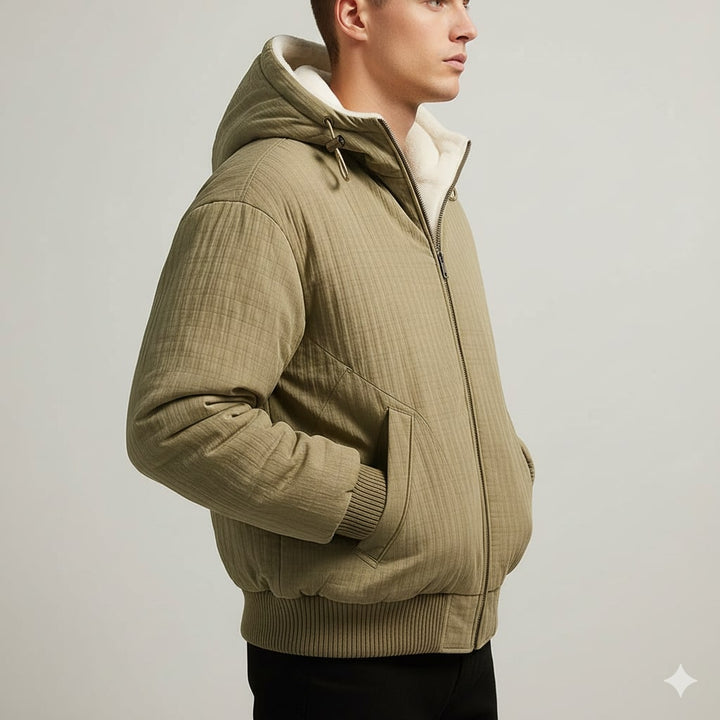 Cormac | Men's Quilted Borg-Lined Hoodie