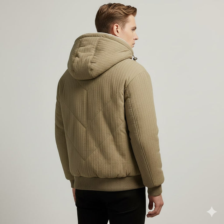 Cormac | Men's Quilted Borg-Lined Hoodie