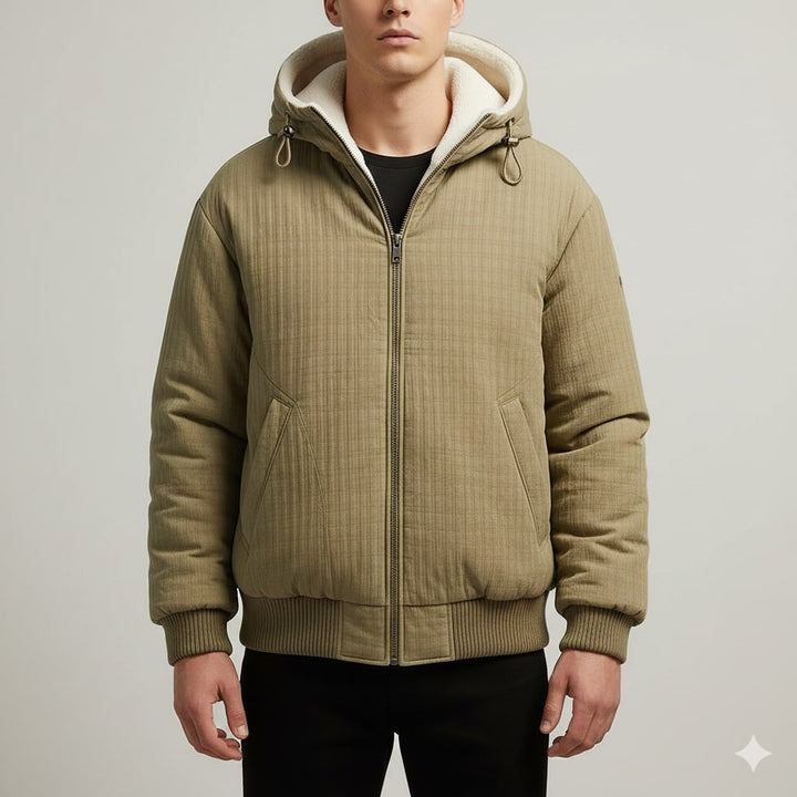 Cormac | Men's Quilted Borg-Lined Hoodie