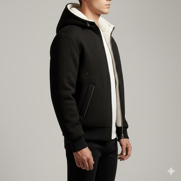 Cormac | Men's Quilted Borg-Lined Hoodie