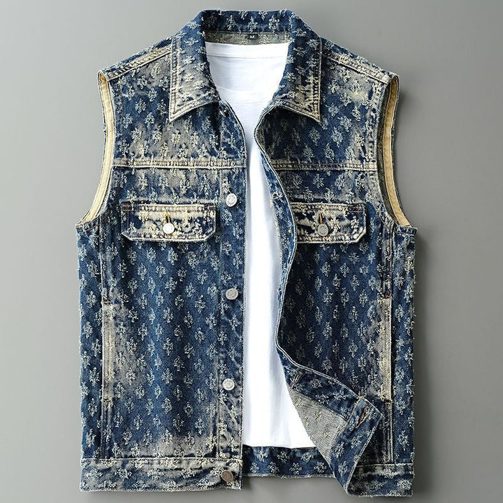 Cosme | Men's Patterned Utility Vest
