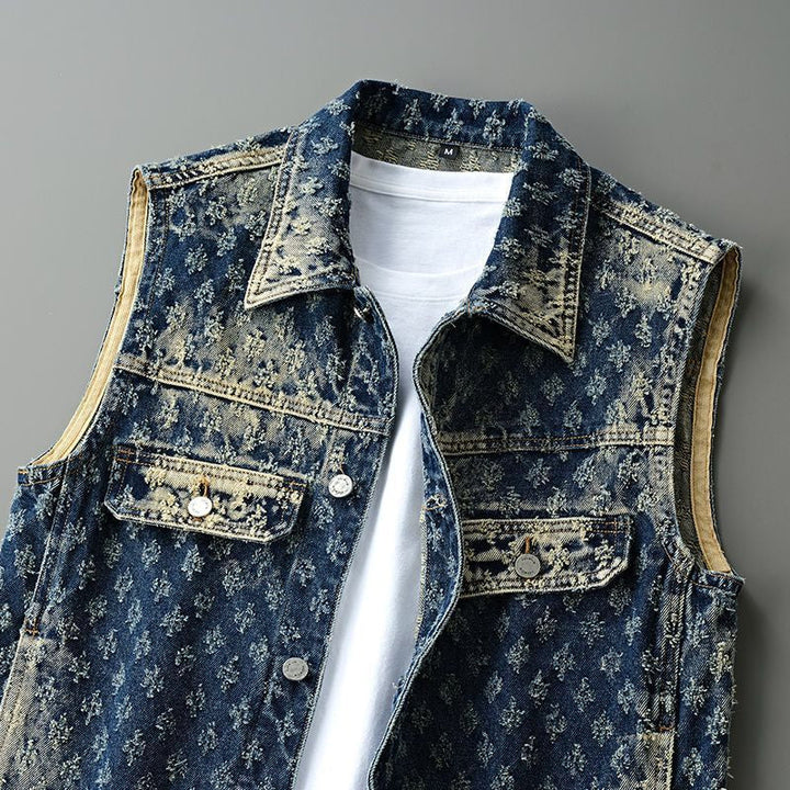 Cosme | Men's Patterned Utility Vest