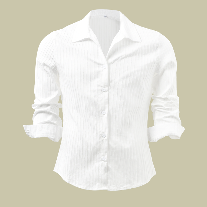 Cullen | Men's Striped Faux Two-Piece Linen Blend Shirt