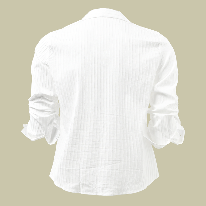 Cullen | Men's Striped Faux Two-Piece Linen Blend Shirt
