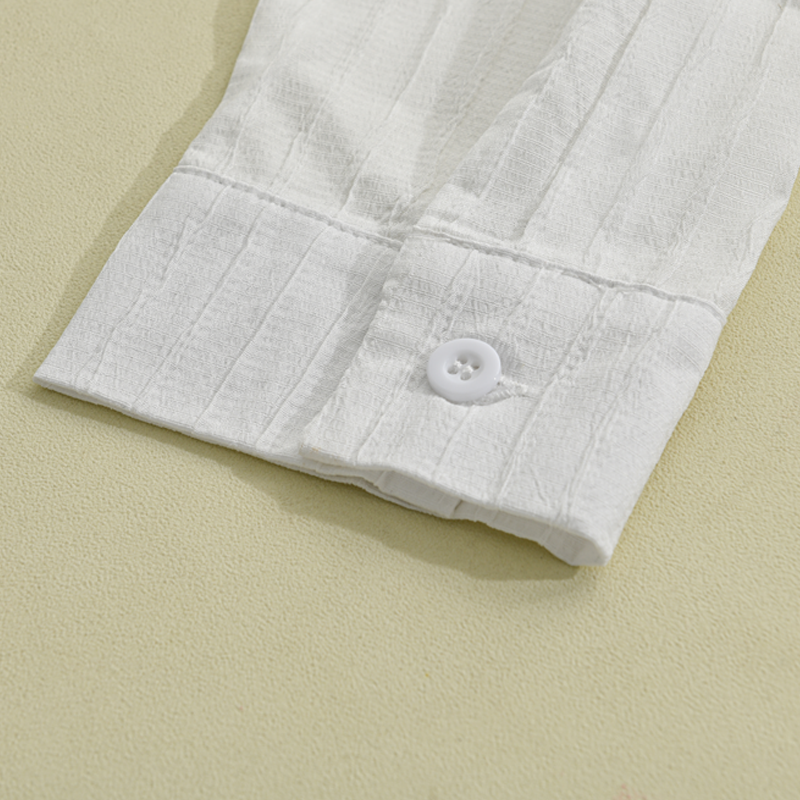 Cullen | Men's Striped Faux Two-Piece Linen Blend Shirt