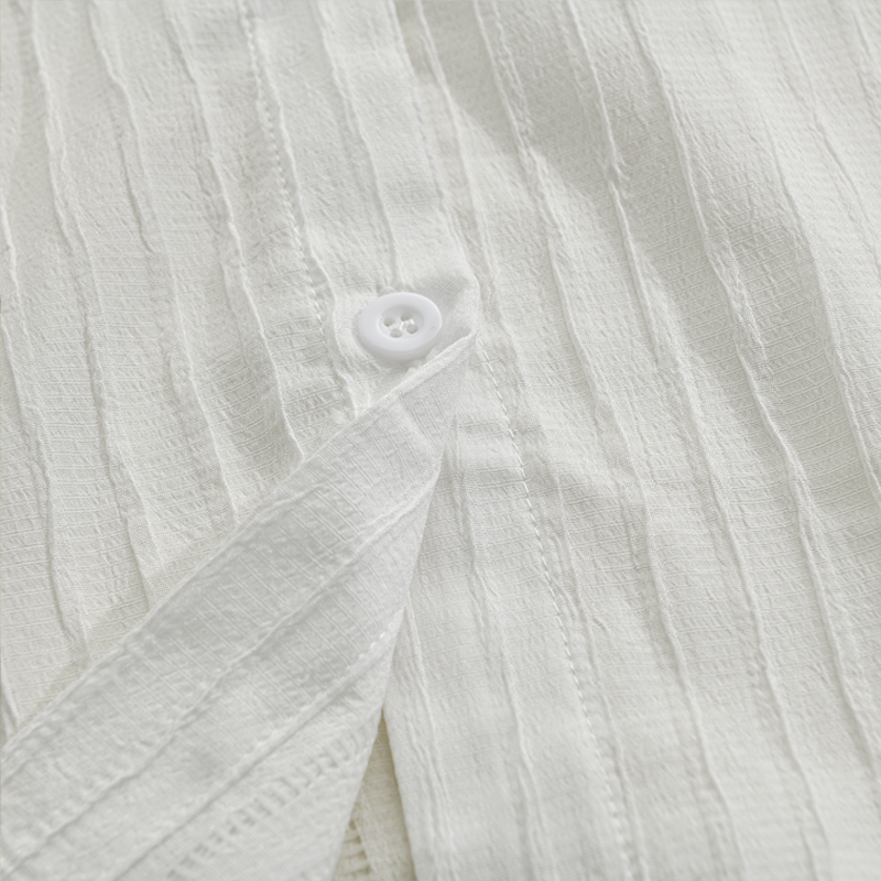 Cullen | Men's Striped Faux Two-Piece Linen Blend Shirt