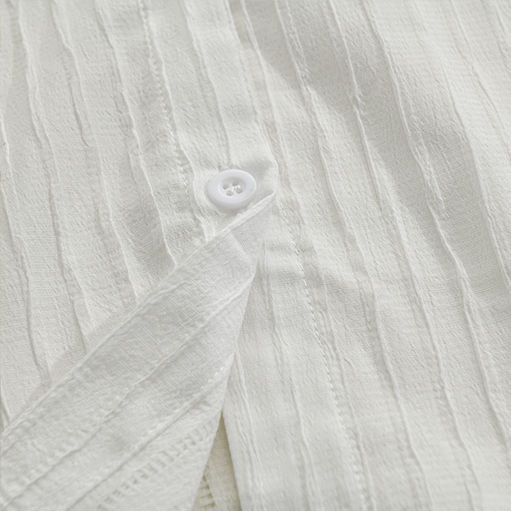 Cullen | Men's Striped Faux Two-Piece Linen Blend Shirt