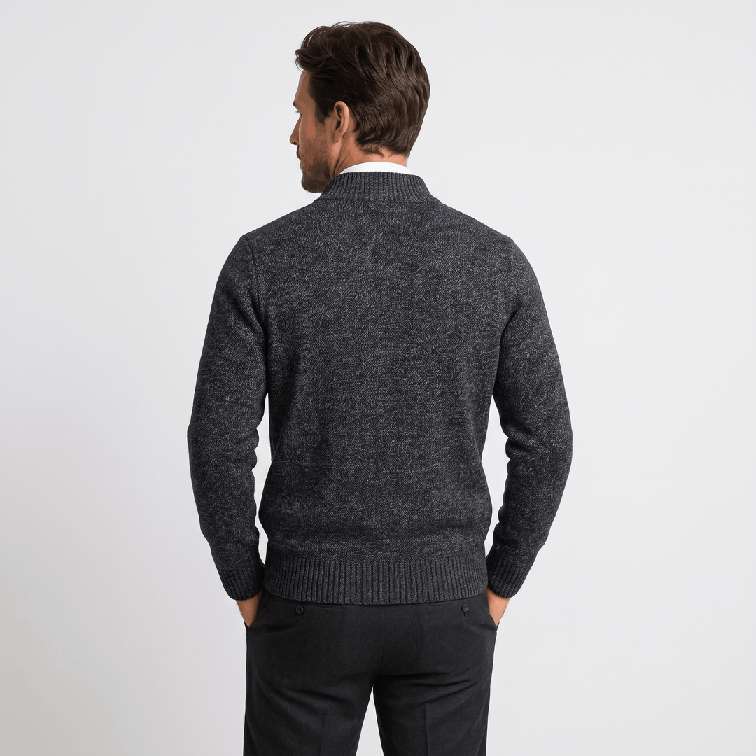 Culver | Men's Textured Knit Stand-Collar Cardigan
