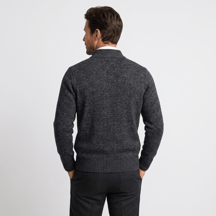 Culver | Men's Textured Knit Stand-Collar Cardigan