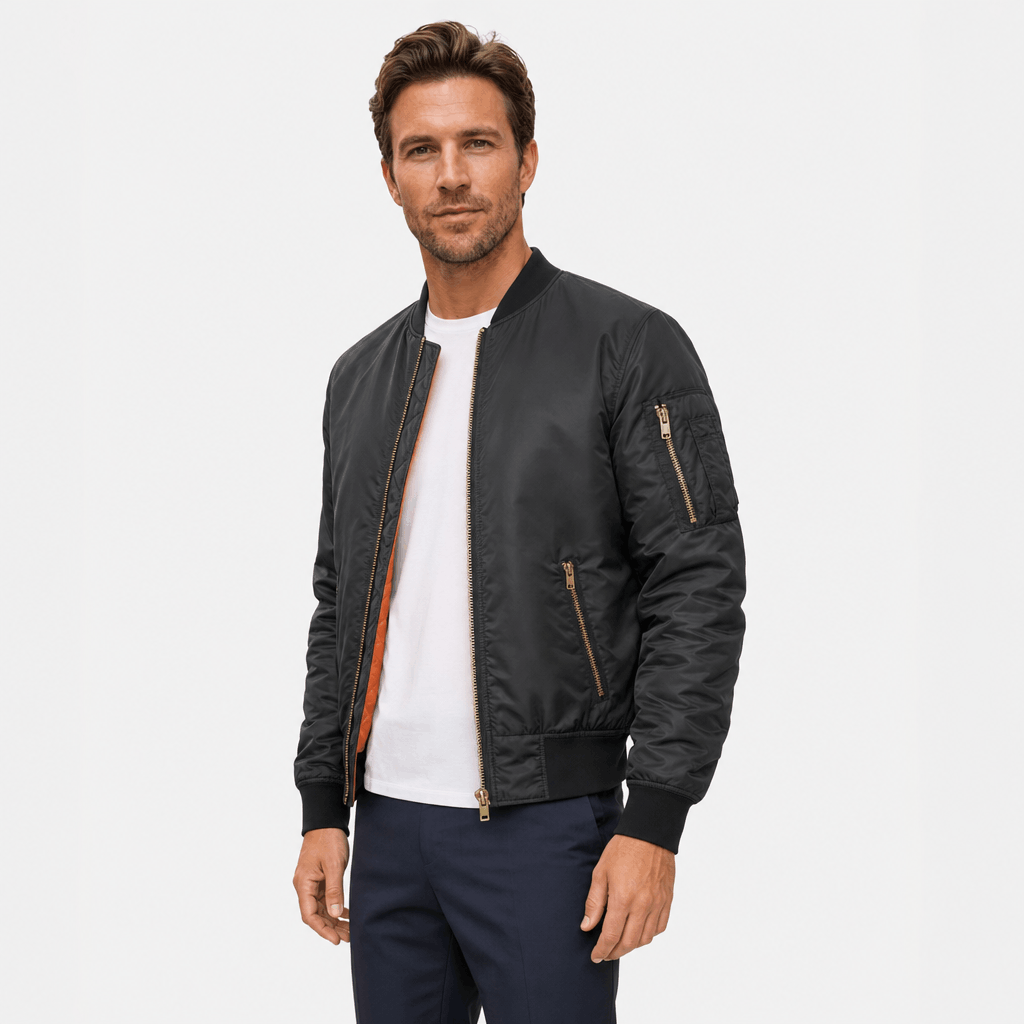 Cuthbert | Men's Flight Bomber with Sleeve Pocket