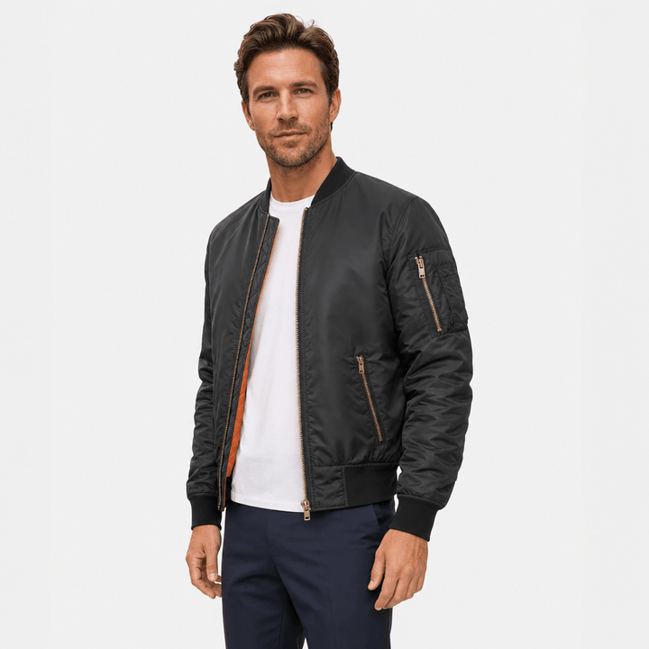 Cuthbert | Men's Flight Bomber with Sleeve Pocket