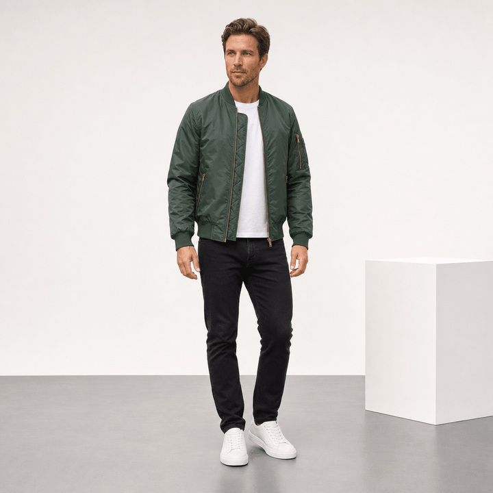 Cuthbert | Men's Flight Bomber with Sleeve Pocket